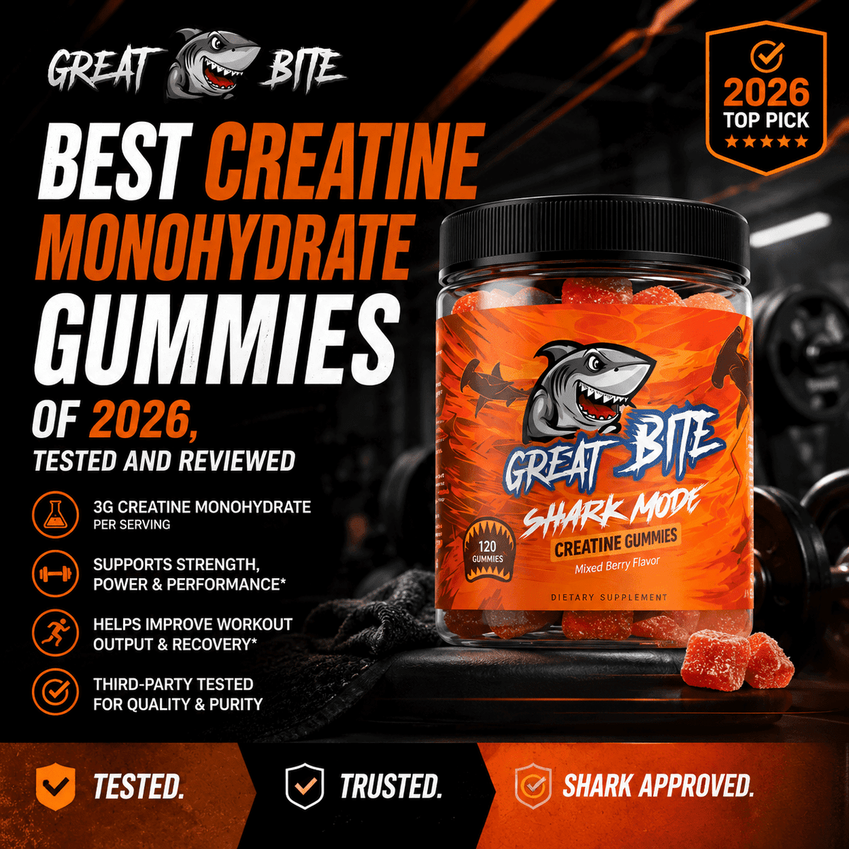 Best Creatine Gummies 2026: Tested, Reviewed & Compared - Great Bite
