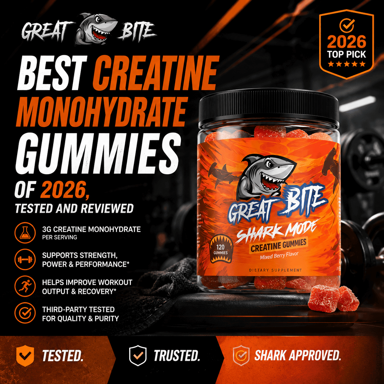 Best Creatine Gummies 2026: Tested, Reviewed & Compared - Great Bite