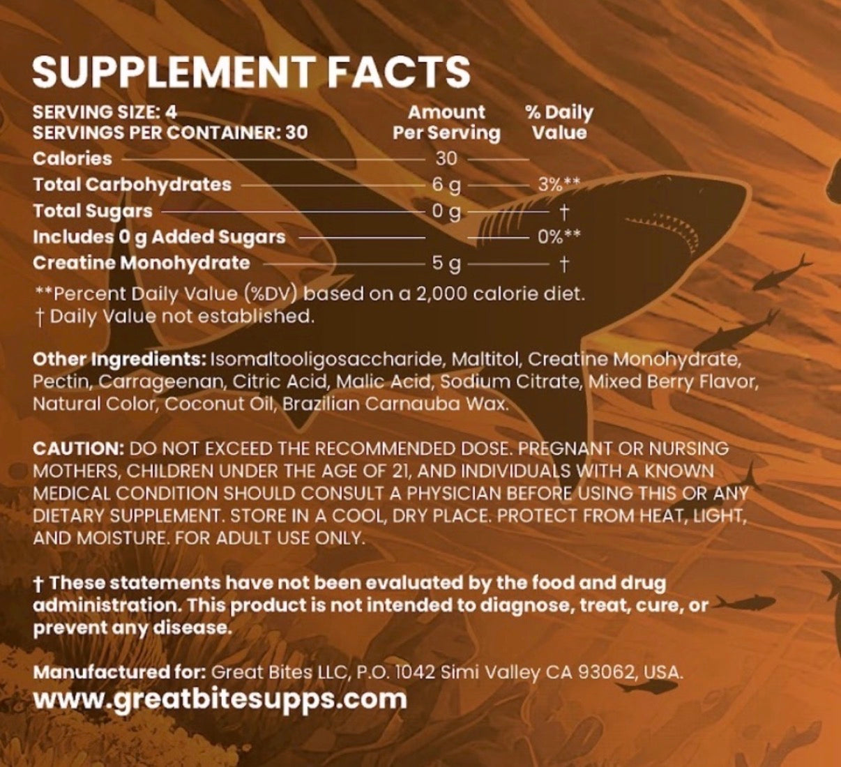 Shark Mode Creatine Gummies - Great Bite