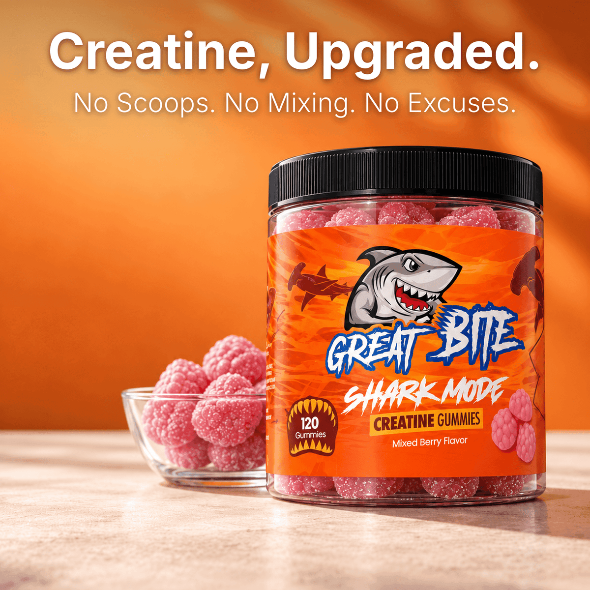 Shark Mode Creatine Monohydrate Gummies - Great Bite